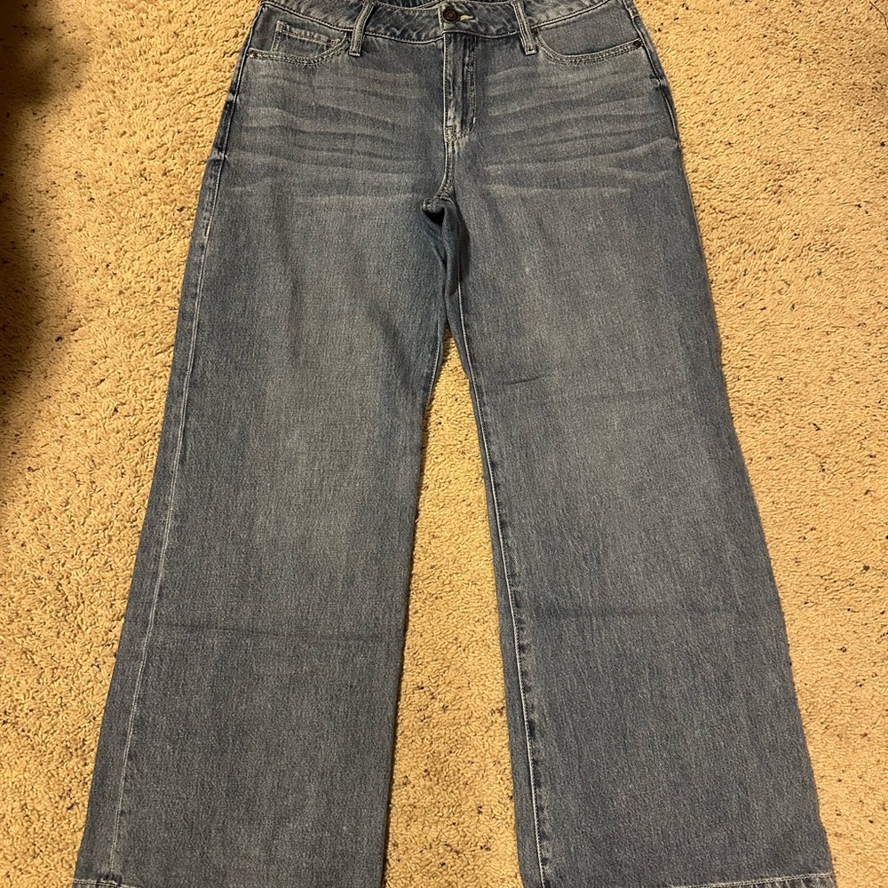 CAbi Dark Blue Wide Leg Flare Jeans